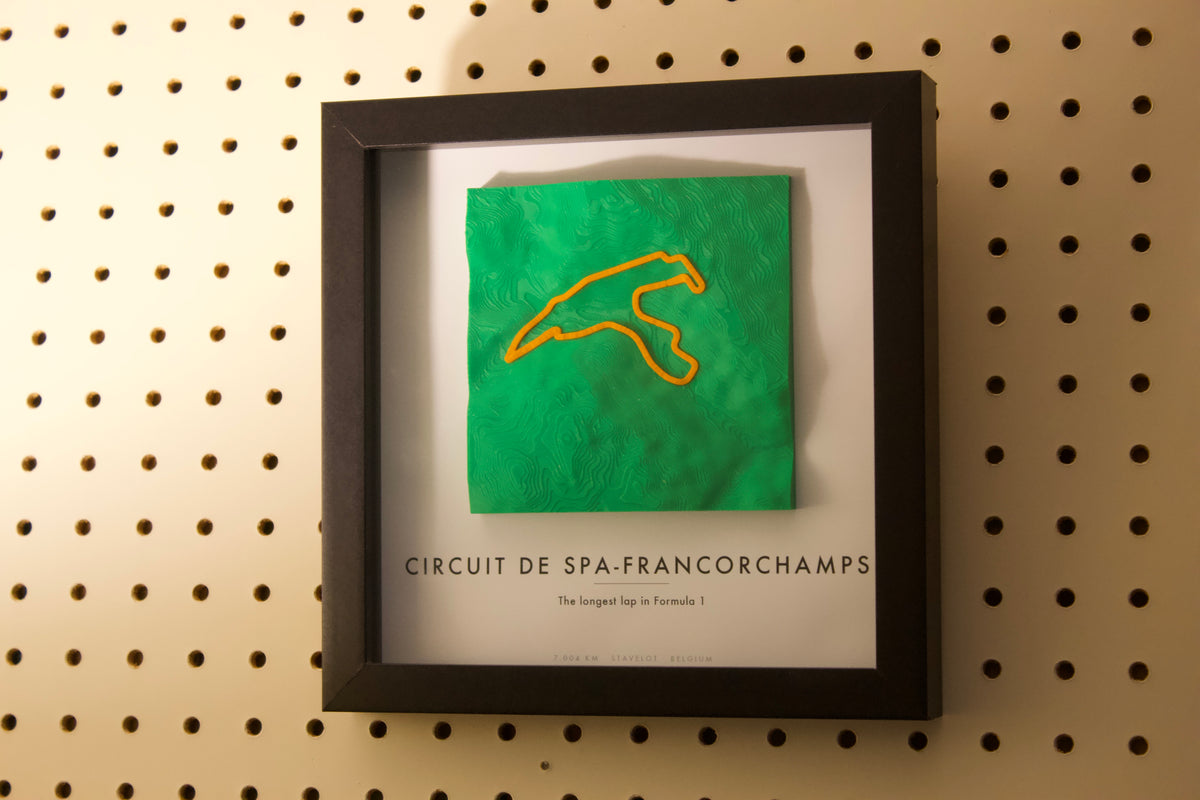Circuit de Spa-Francorchamps — Framed 3D Terrain Map