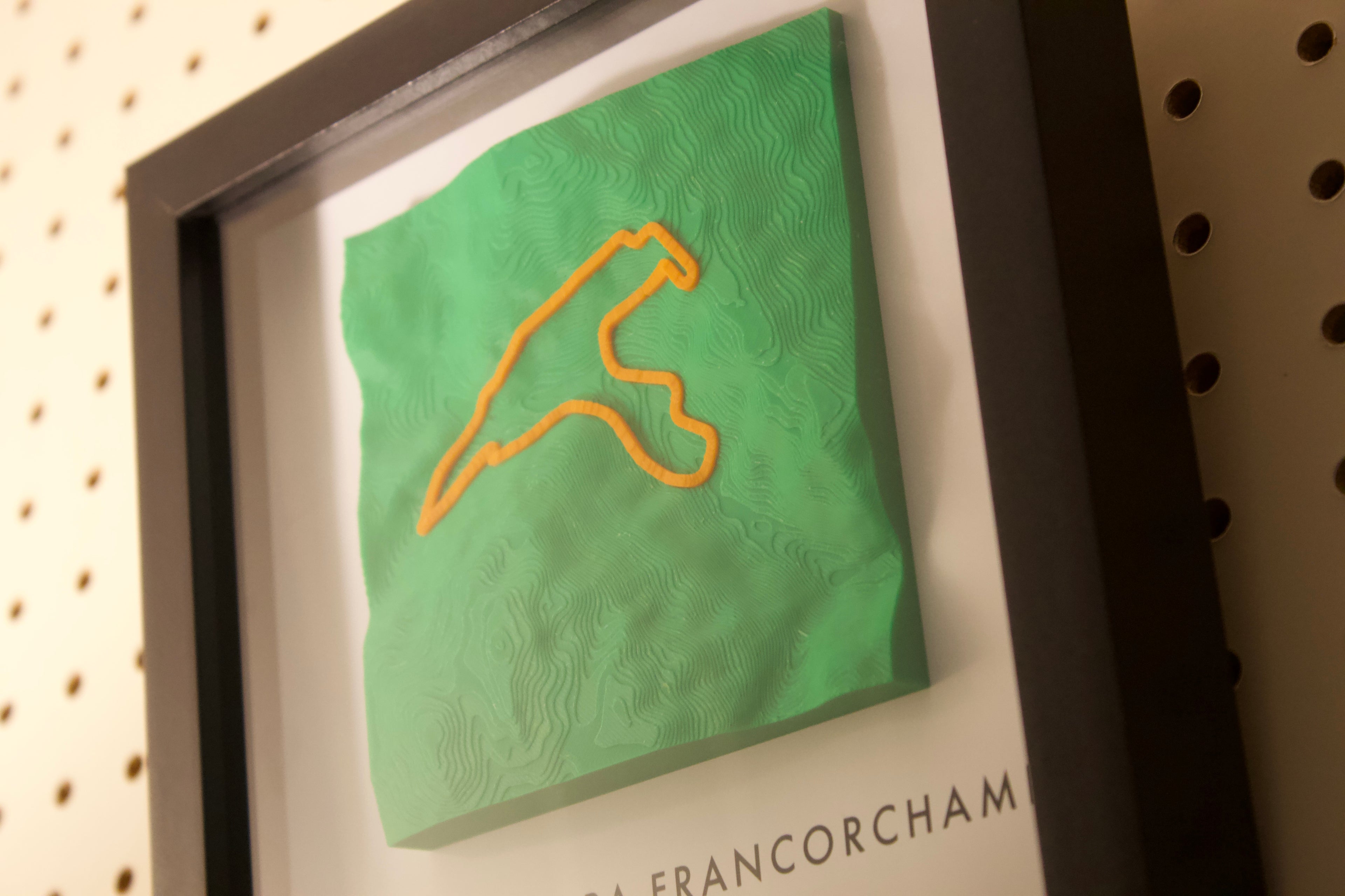 Circuit de Spa-Francorchamps — Framed 3D Terrain Map