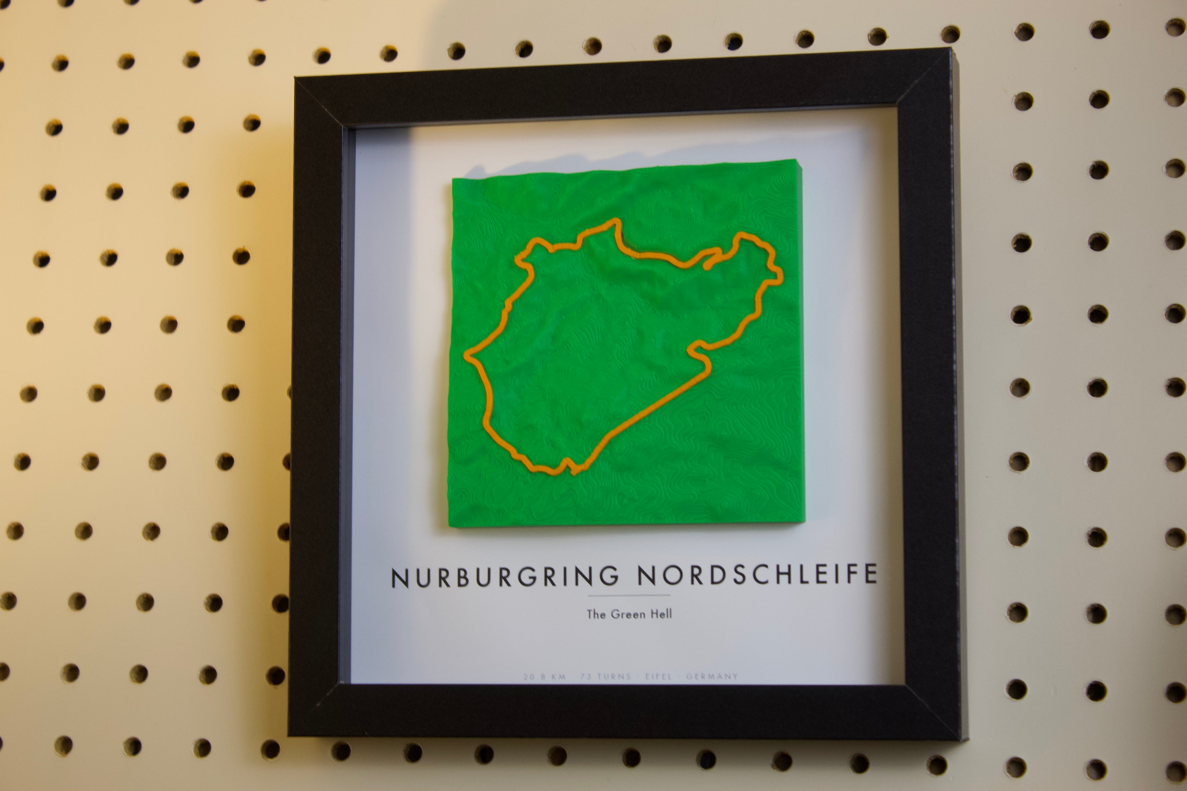 Nürburgring Nordschleife — Framed 3D Terrain Map