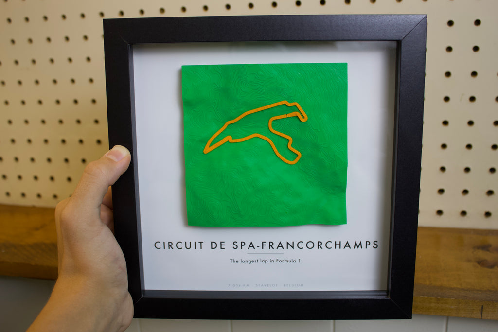 Circuit de Spa-Francorchamps — Framed 3D Terrain Map