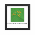 Circuit de Spa-Francorchamps — Framed 3D Terrain Map