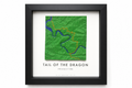Tail of the Dragon — Framed 3D Terrain Map